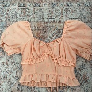 Orange blouse croptop